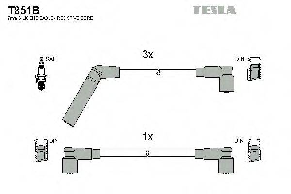 TESLA T851B Комплект дротів запалювання