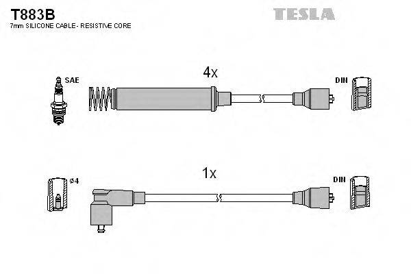 TESLA T883B Комплект дротів запалювання