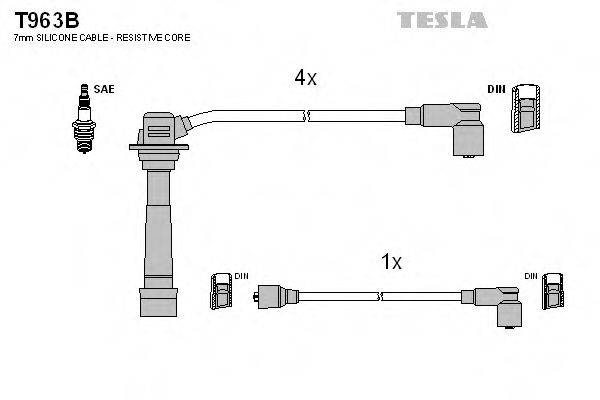 TESLA T963B Комплект дротів запалювання