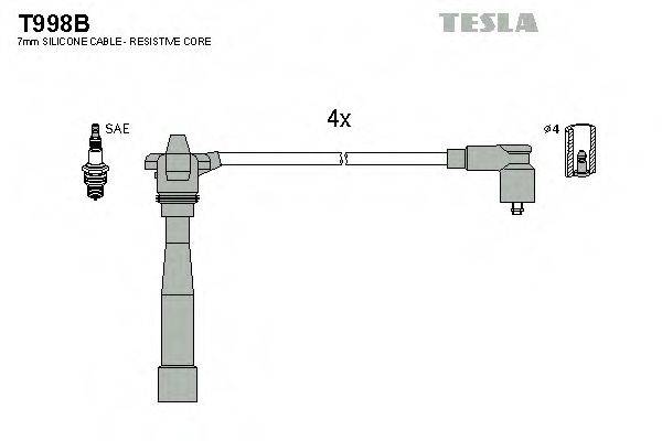 TESLA T998B Комплект дротів запалювання