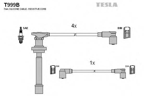 TESLA T999B Комплект дротів запалювання