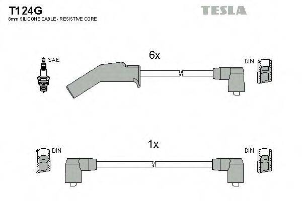 TESLA T124G Комплект дротів запалювання