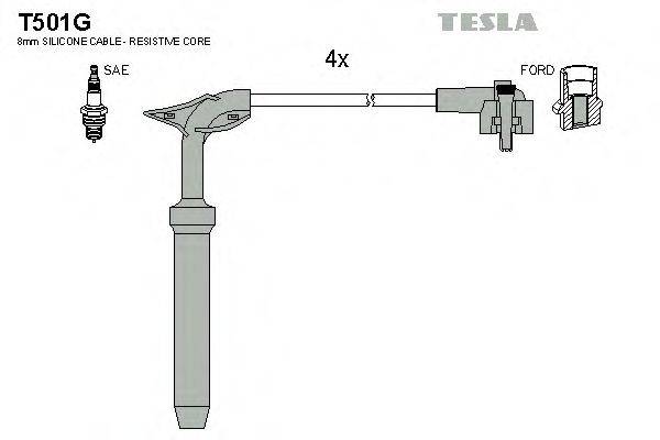 TESLA T501G Комплект дротів запалювання