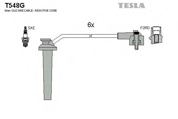 TESLA T548G Комплект дротів запалювання