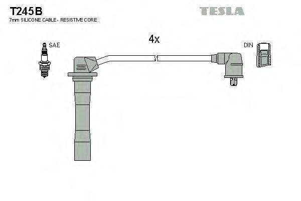 TESLA T245B Комплект дротів запалювання