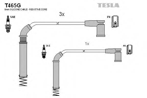 TESLA T465G Комплект дротів запалювання