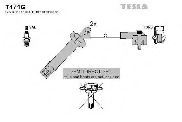 TESLA T471G Комплект дротів запалювання