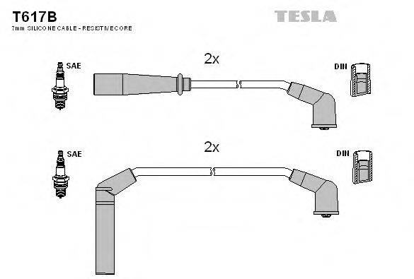 TESLA T617B Комплект дротів запалювання