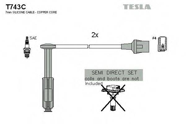 TESLA T743C Комплект дротів запалювання