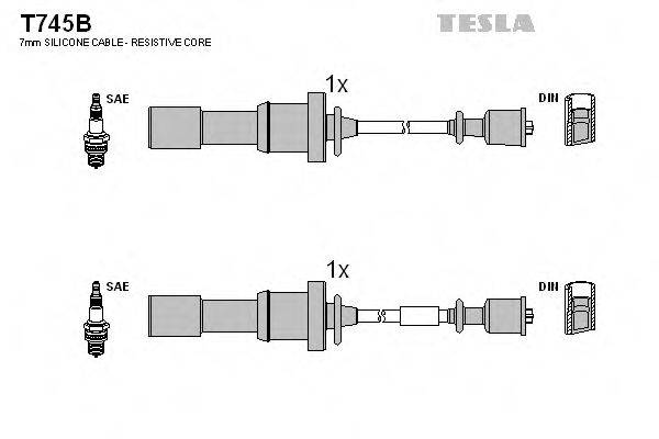 TESLA T745B Комплект дротів запалювання