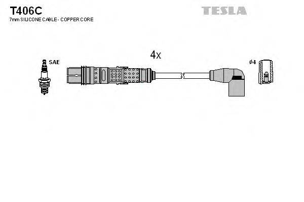 TESLA T406C Комплект дротів запалювання