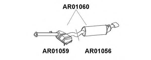 VENEPORTE AR01059 Середній глушник вихлопних газів