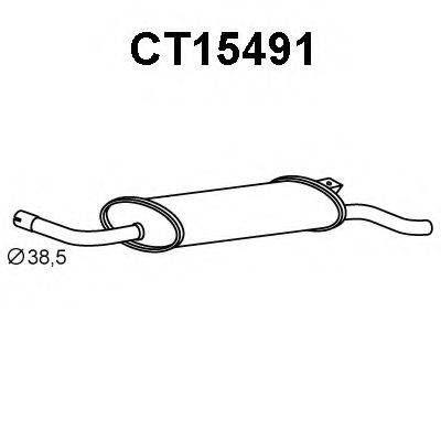 VENEPORTE CT15491 Глушник вихлопних газів кінцевий