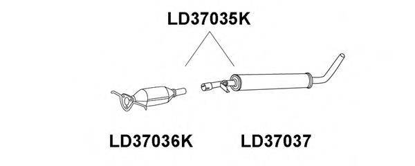 VENEPORTE LD37037 Передглушувач вихлопних газів