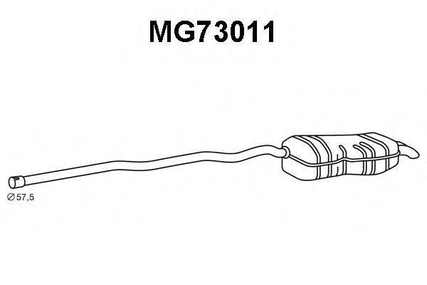 VENEPORTE MG73011 Глушник вихлопних газів кінцевий