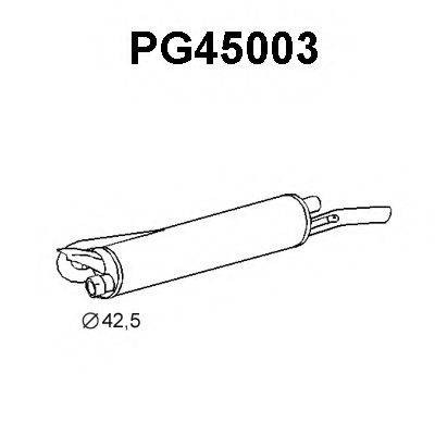 VENEPORTE PG45003 Глушник вихлопних газів кінцевий