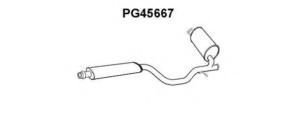 VENEPORTE PG45667 Середній глушник вихлопних газів