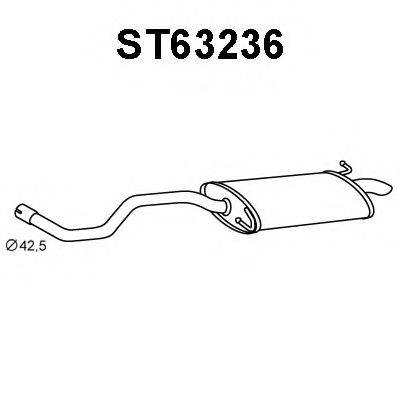 VENEPORTE ST63236 Глушник вихлопних газів кінцевий