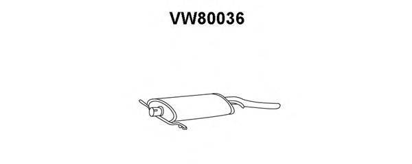 VENEPORTE VW80036 Глушник вихлопних газів кінцевий