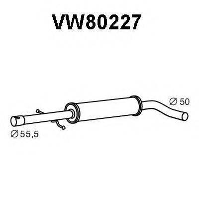 VENEPORTE VW80227 Середній глушник вихлопних газів