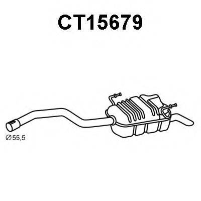 VENEPORTE CT15679 Глушник вихлопних газів кінцевий