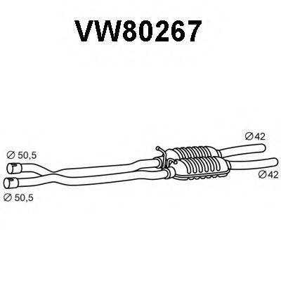 VENEPORTE VW80267 Передглушувач вихлопних газів