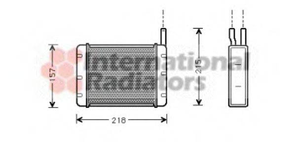 VAN WEZEL 02006089 Теплообмінник, опалення салону