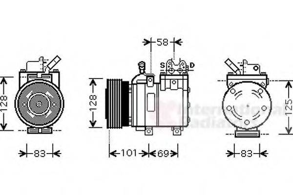 VAN WEZEL 8200K166 Компресор, кондиціонер