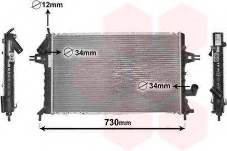 VAN WEZEL 37002294 Радіатор, охолодження двигуна