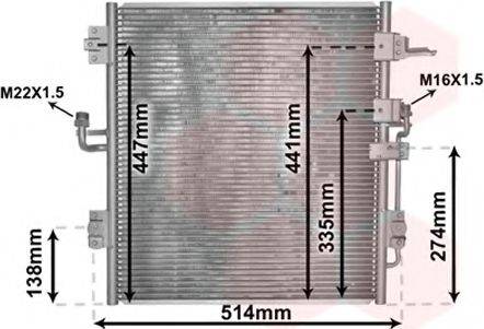 VAN WEZEL 53005674 Конденсатор, кондиціонер