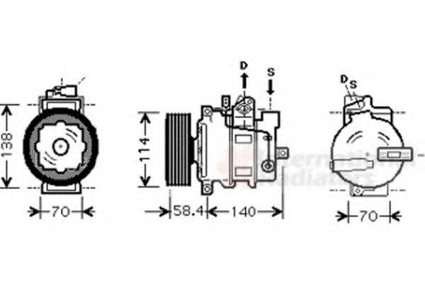 VAN WEZEL 0300K277 Компресор, кондиціонер