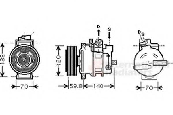 VAN WEZEL 0300K278 Компресор, кондиціонер