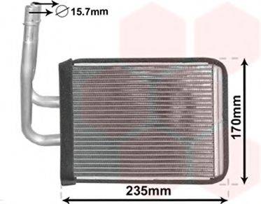 VAN WEZEL 27006268 Теплообмінник, опалення салону