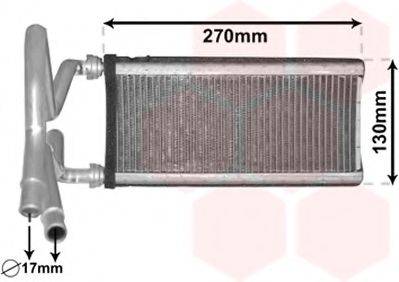 VAN WEZEL 53006706 Теплообмінник, опалення салону