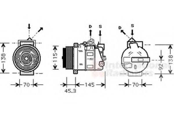 VAN WEZEL 3000K389 Компресор, кондиціонер