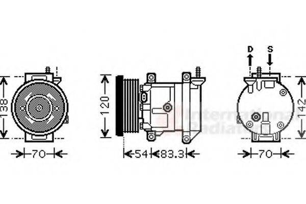 VAN WEZEL 8100K071 Компресор, кондиціонер