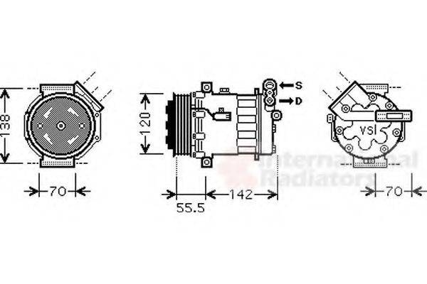 VAN WEZEL 3700K447 Компресор, кондиціонер