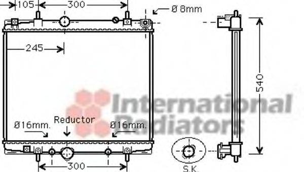 VAN WEZEL 40002277 Радіатор, охолодження двигуна