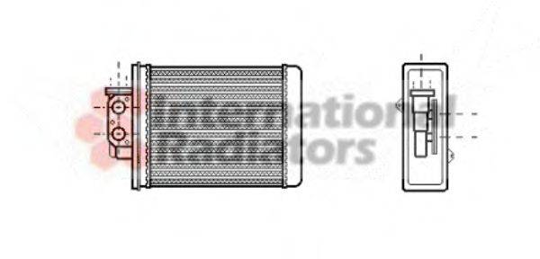 VAN WEZEL 27006067 Теплообмінник, опалення салону