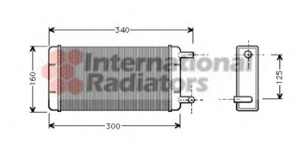 VAN WEZEL 30006108 Теплообмінник, опалення салону