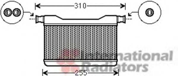 VAN WEZEL 06006382 Теплообмінник, опалення салону