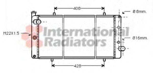 VAN WEZEL 40002105 Радіатор, охолодження двигуна