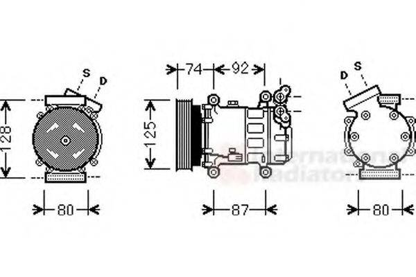 VAN WEZEL 4300K452 Компресор, кондиціонер