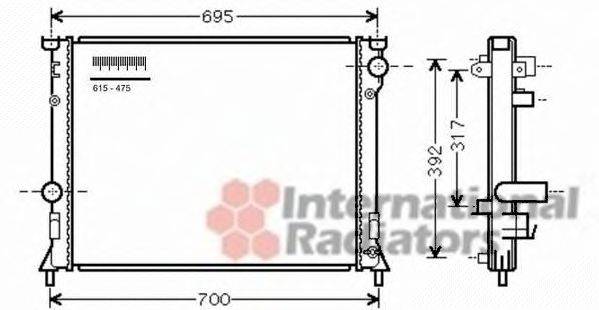 VAN WEZEL 07002116 Радіатор, охолодження двигуна