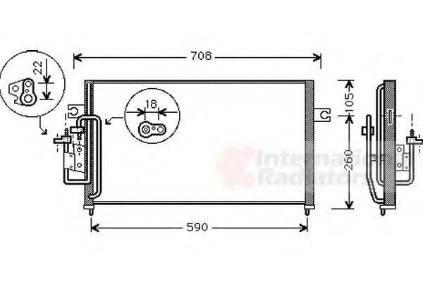 VAN WEZEL 82005059 Конденсатор, кондиціонер