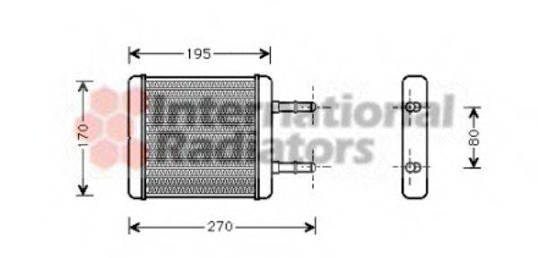 VAN WEZEL 82006061 Теплообмінник, опалення салону