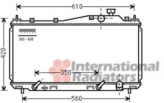 VAN WEZEL 25002231 Радіатор, охолодження двигуна