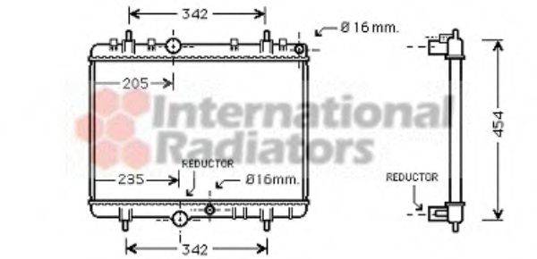 VAN WEZEL 40002280 Радіатор, охолодження двигуна