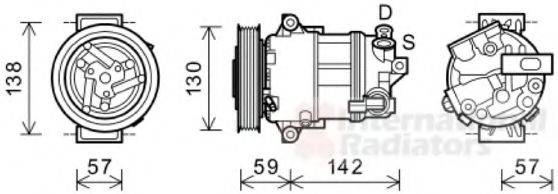 VAN WEZEL 0100K126 Компресор, кондиціонер