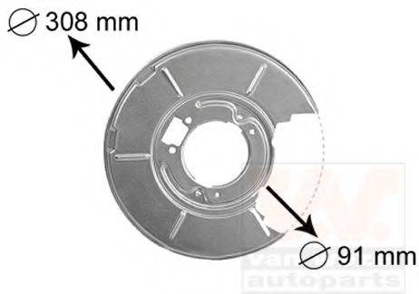 VAN WEZEL 0646373 Відбивач, диск гальмівного механізму